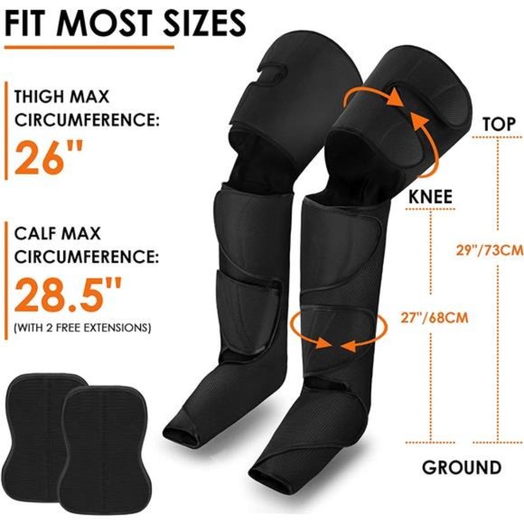 Leg Massager for Circulation with Heat, Foot Calf and Thigh Air Compression - Picture 5 of 6